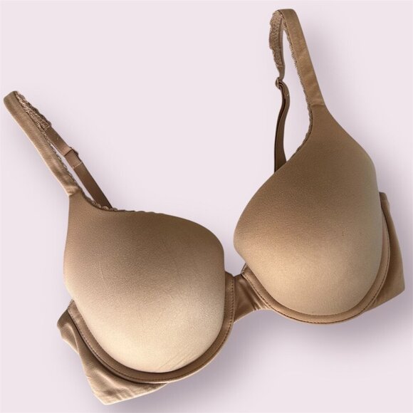 Victoria's Secret Perfect Shape Smooth Bra T-Shirt Bra Size 32 D Bodycon Push Up - Picture 2 of 12